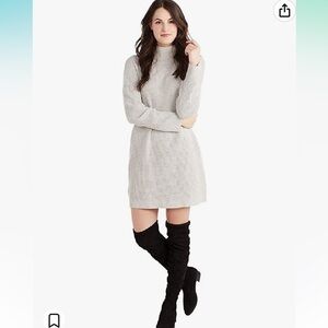 𝅺nwt Mud Pie Women's Long Sleeve Sparrow Sweater Dress Grey Size Small